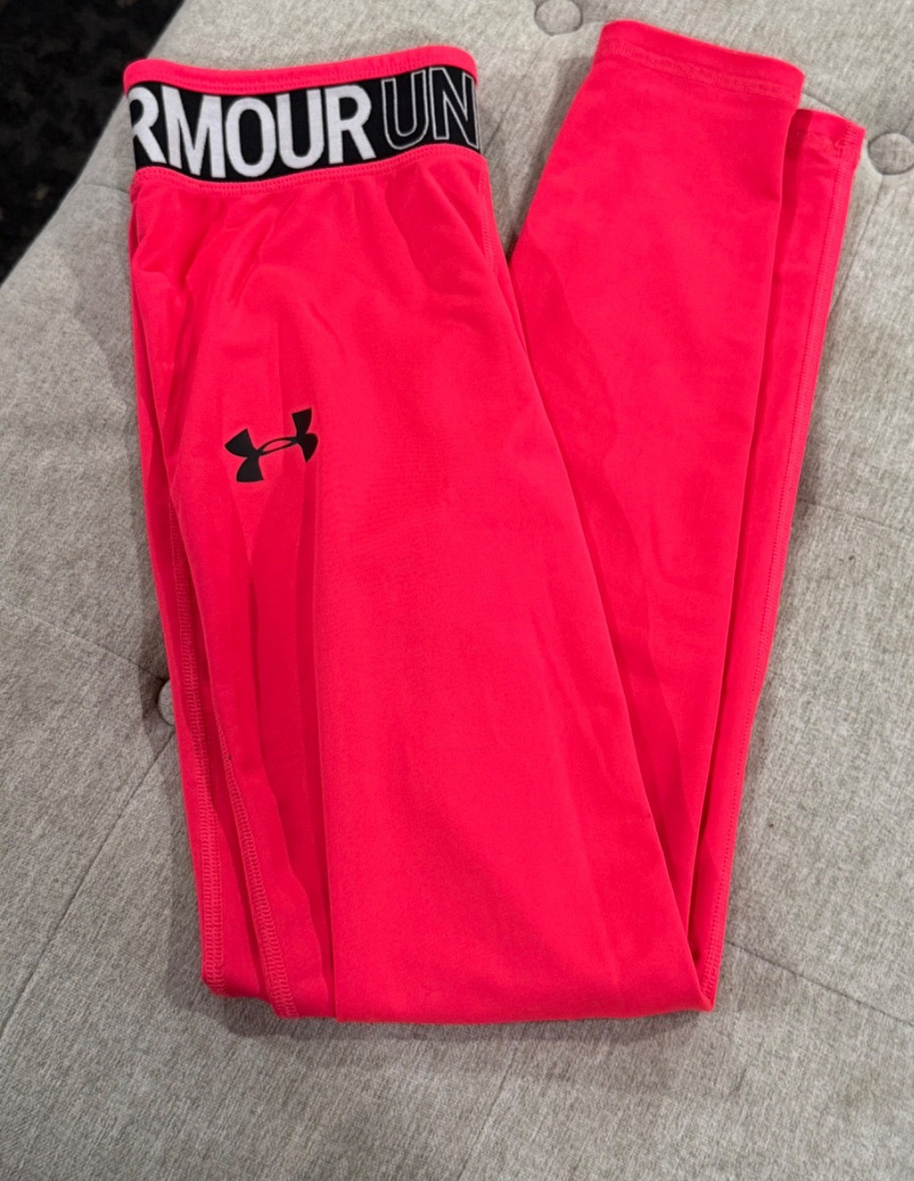 Under Armour Girls' HeatGear Leggings Youth LRG HOT PINK 1331679